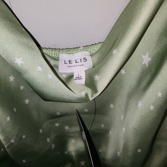 NWT Dolls Kill Mint Green Covered In Stars 🌟 Satin Romper - Picture 2 of 13